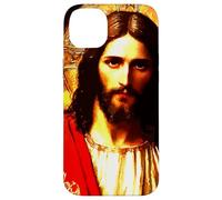 Jésus-Christ Messie Portrait Peinture orthodoxe Orientale Coque pour iPhone 14 Plus