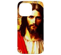 Jésus-Christ Messie Portrait Peinture orthodoxe Orientale Coque pour iPhone 14 Pro Max