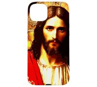 Jésus-Christ Messie Portrait Peinture orthodoxe Orientale Coque pour iPhone 15 Plus