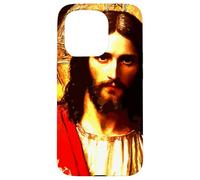 Jésus-Christ Messie Portrait Peinture orthodoxe Orientale Coque pour iPhone 15 Pro