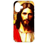 Jésus-Christ Messie Portrait Peinture orthodoxe Orientale Coque pour iPhone 16