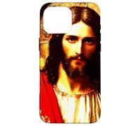 Jésus-Christ Messie Portrait Peinture orthodoxe Orientale Coque pour iPhone 16 Pro Max
