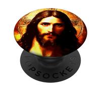 Jésus-Christ Messie Portrait Peinture orthodoxe Orientale PopSockets PopGrip Adhésif