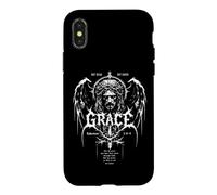 Jésus Christ n'est Pas Mort mais a sauvé Ephésiens 2:8-9 Gothic Coque pour iPhone X/XS