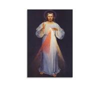 Jésus Christ Peinture Art Poster Divina Misericordia Impression sur toile Décoration d'intérieur moderne 50 x 75 cm