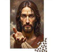Jesus Christ Portrait Puzzle for Adults & Age 14 Up Jesus Reaching Out Hand Fun Present & Activity for Home Gift 38x26cm 1000pcs