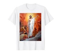 Jésus-Christ prêchant aux Esprits en Enfer T-Shirt Graphique avec Valeur, Homme, Blanc, M