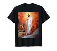 Jésus-Christ prêchant aux Esprits en Enfer T-Shirt Graphique avec Valeur, Homme, Noir, M
