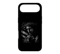 Jésus Christ priant Couronne d'épines Drapeau USA Coque pour iPhone Air