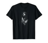Jésus-Christ priant Couronne d'épines et Foi chrétienne T-Shirt Graphique avec Valeur