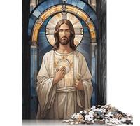 Jesus Christ Puzzle 1000 Pieces Cadeau Unique Jeu Éducatif Challenge Toy À De Qualité Supérieure Peinture Art pour Adultes Et Enfants 1000pcs (75x50cm)