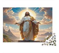 Jésus-Christ Puzzles 1000 Pièces Papier recyclé pour Adultes Puzzle pour Adultes Jeu éducatif avec défi Excellente idée Cadeau pour la Relaxation 70x50cm/1000pcs