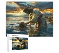 Jésus Christ - Religion Puzzle 500 Pièces Challenge 3D Unique Conviction Foi Jeu D'Intelligence pour Adultes Et Enfants Relaxation Artistique Cadeau De Famille Décoration 500 PCS