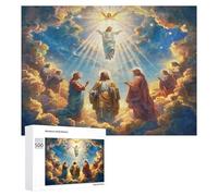 Jésus Christ - Religion Puzzle 500 Pièces Challenge 3D Unique Conviction Foi Jeu D'Intelligence pour Adultes Et Enfants Relaxation Artistique Cadeau De Famille Décoration 500 PCS