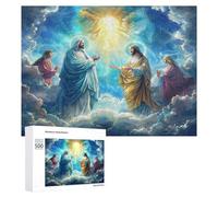 Jésus Christ - Religion Puzzle 500 Pièces Décoration Moderne 3D Conviction Foi Jouet Éducatif pour Famille Divertissement Créatif Challenge Cadeau Unique 500 PCS