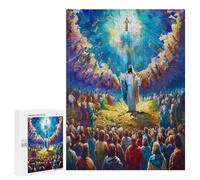 Jésus Christ - Religion Puzzle 500 Pièces Vision 3D Unique Conviction Foi Jeu D'Intelligence pour Adultes Et Enfants Divertissement Créatif Cadeau Unique Famille 500 PCS