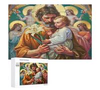 Jésus Christ - Religion Puzzles 1000 Pièces Moderne 3D Conviction Foi Divertissement Créatif pour Adultes Et Enfants Challenge Décoration Intérieure Cadeau Unique 1000 PCS