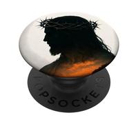 Jésus-Christ Resurrect from The Tomb He is Risen King God PopSockets PopGrip Adhésif