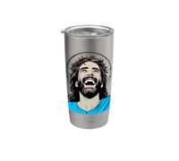Jésus Christ riant Sourire Heureux Positif Souvenir Cadeau Gobelet isotherme en acier inoxydable double paroi