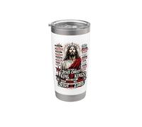 Jésus-Christ, Roi des Rois - Art Inspiré de la Foi Gobelet isotherme en acier inoxydable double paroi