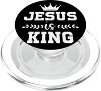 Jésus Christ Roi Foi Prière Église Christianisme Catholique PopSockets PopGrip pour MagSafe