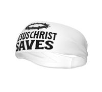 Jésus-Christ Sauve La Couronne D'Épines du Christianisme Homme Femme Bandeaux Doux Bandeaux De Sport Absorbe La Transpiration Serre Tete pour Cyclisme Football Entraînement Basketball