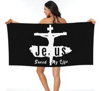 Jésus Christ Serviette De Plage, Légère Drap De Plage Microfibre Couverture De Plage pour Douche Camping Voyages 80X130Cm