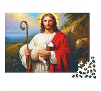 Jesus Christ Shepherd Puzzle 1000 Pièces Educa Jouet en Bois Cadeau Unique De l'art De La Décoration Jeu Éducatif Challenge Toy Adultes Et Enfants À Partir De 14 Ans 52x38cm/1000pcs