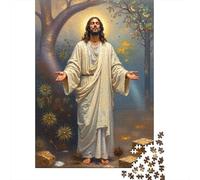 Jesus Christ Standing 1000 Piece for Adults & Kids Jesus Under Tree Halo Fun Present & Activity for Home & Wall Decor 52x38cm 1000pcs