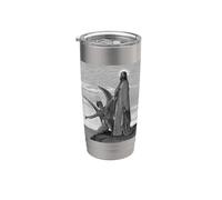 Jésus-Christ Tentation de Satan Wilderness par Gustave Dore Gobelet isotherme en acier inoxydable double paroi