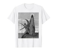 Jésus-Christ Tentation de Satan Wilderness par Gustave Dore T-Shirt Graphique avec Valeur, Homme, Blanc, XL