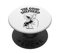 Jesus Christ The Good Shepherd John 10:11 Écriture PopSockets PopGrip Adhésif