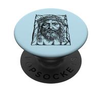 Jésus Christ Vintage Art Christian Faith Cadeau PopSockets PopGrip Adhésif