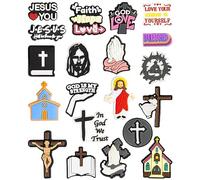 Jesus Christian Decoration Charms, God Blessed Faith Charm Gift for Toddler Girls Kids Teens Women Adults