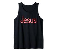 Jesus: Christian Faith Candy Cane Red & White Text Christmas Débardeur