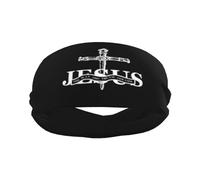 Jesus Christian Faith Cross Bandeaux de sport pour hommes et femmes, bandeau d'entraînement évacuant l'humidité, bandeau anti-transpiration pour la course, le cyclisme, le football, le yoga - 23