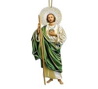Jesus Christmas Tree Decoration - 2D Acrylic Religious Holiday Ornament, Sacred Festive Hanging Piece Delivering Meaningful Spiritual Expression | Transparent Lightweight Decor Supporting Seasonal