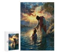Jesus Christus - Religion Puzzles 300 Pièces Educa Qualité Supérieure Glaube Décoration Artistique pour Famille Challenge Difficile Relaxation 3D Assemblage Amusant 300 PCS