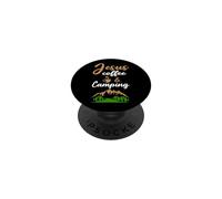 Jesus Coffee and Camping Cafeine Barista Camp Lover PopSockets PopGrip Adhésif