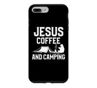 Jesus Coffee and Camping Hiking Camper Adventure Nature Coque pour iPhone 7 Plus/8 Plus