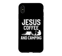 Jesus Coffee and Camping Hiking Camper Adventure Nature Coque pour iPhone XS Max
