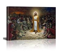 Jésus comme roi des rois Affiches et impressions Toile Art Peintures murales Sauveur Portrait Photos pour Salon Home Decor 55x70cm (22x28in) Avec Cadre
