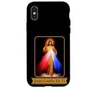 Jesús Confío en Ti Divine Mercy Langue espagnole catholique Coque pour iPhone X/XS