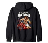 Jésus Contre Le Diable, Combat en Cage, Jésus-Christ Sweat à Capuche