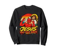 Jésus Contre Satan - Mème chrétien drôle Sweatshirt
