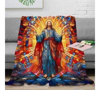 Jésus Couverture Mythes Couvertures en Molleton De Flanelle Légères Super Douces pour Canapé-lit, Couverture en Microfibre en Peluche Douce Et Chaude Toute La Saison 50x60inch(127x152cm)
