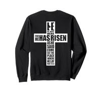 Jésus Cross Bless Bible MAT 28:6 Faith over Fear ART AU DOS Sweatshirt