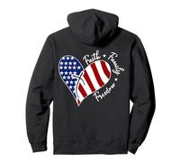 Jesus Cross Heart America The Lord is My Rock Art AU Dos Sweat à Capuche