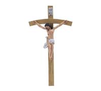 Jésus Crucifix | Décoration catholique classique en résine peinte à la main | Décoration murale catholique | Pour art sacré, style maison de campagne, affichage , bureau, bureau, Thanksgiving et