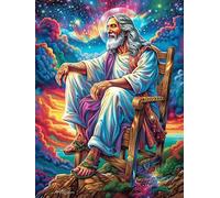 Jésus dans Le Jardin Fleuri 300 Pièces Puzzle Débutant en Carton sans Déformation Animal Conte de fées Fantastique Facile Apprentissage Anti-Stress Passe-Temps Idée Cadeau Saint Valentin Premiu